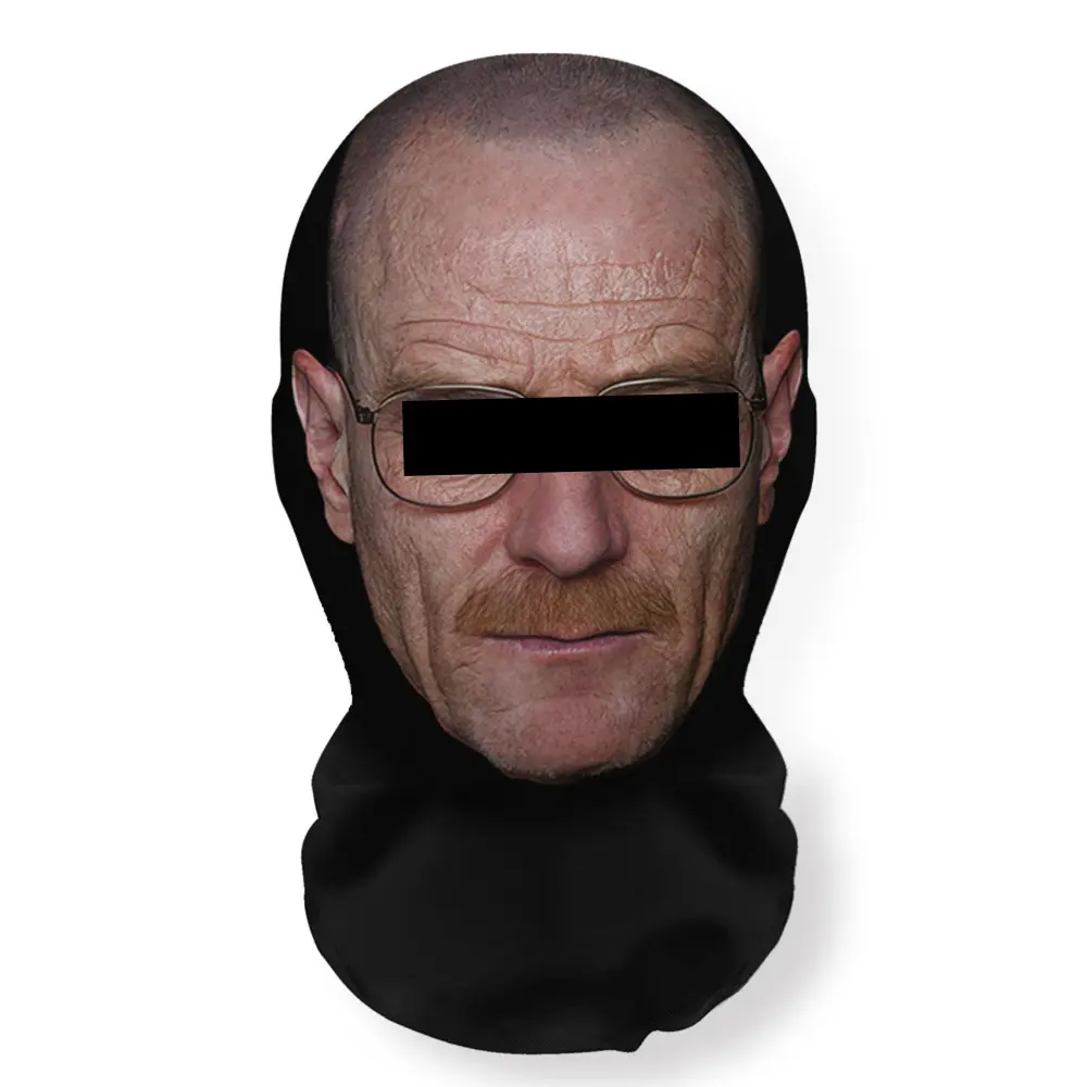 1Pack Hyper Realistic 3D Mesh Celebrity Face Mask & Headpiece - Ultra-Fine Fiber, Lightweight, Comfortable, Super-Stretch Fit - Halloween Costume, Cosplay Gear, Party Photo Prop with Optical Illusion Effect for Adults