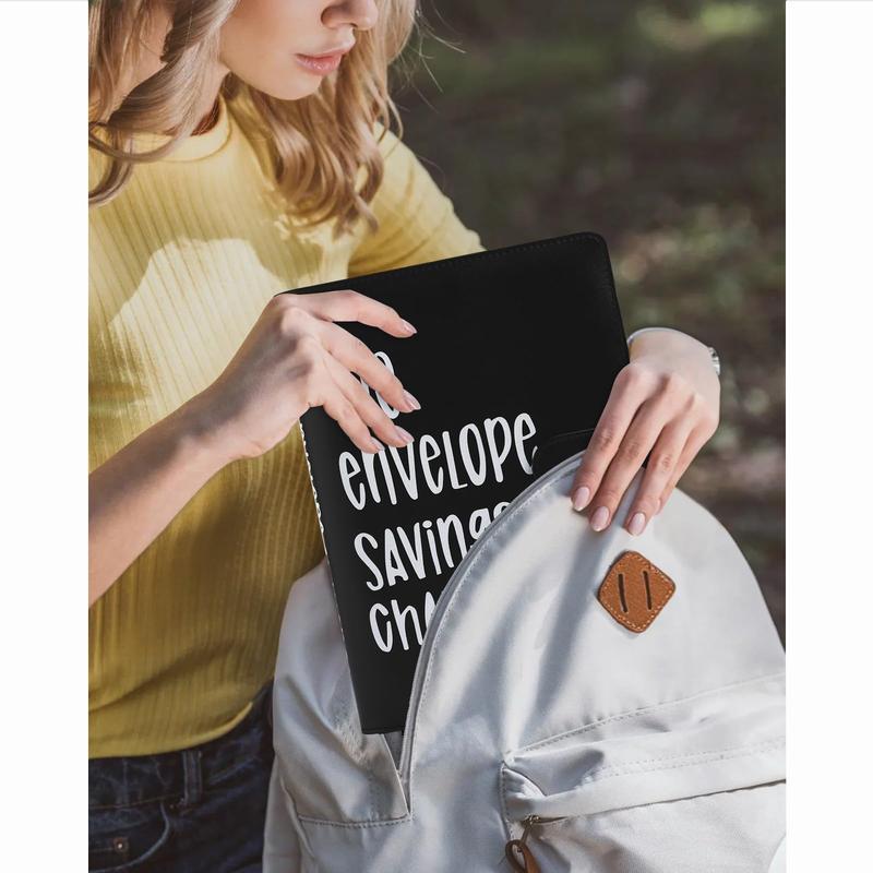 100 Envelopes Money Saving Challenge - A5 Money Saver Budget Binder Book with Cash Envelopes and Numbers, 100-Days of Easy and Funny Ways to Save $5,050 Cash Envelope Challenge Binder, Pink，Black