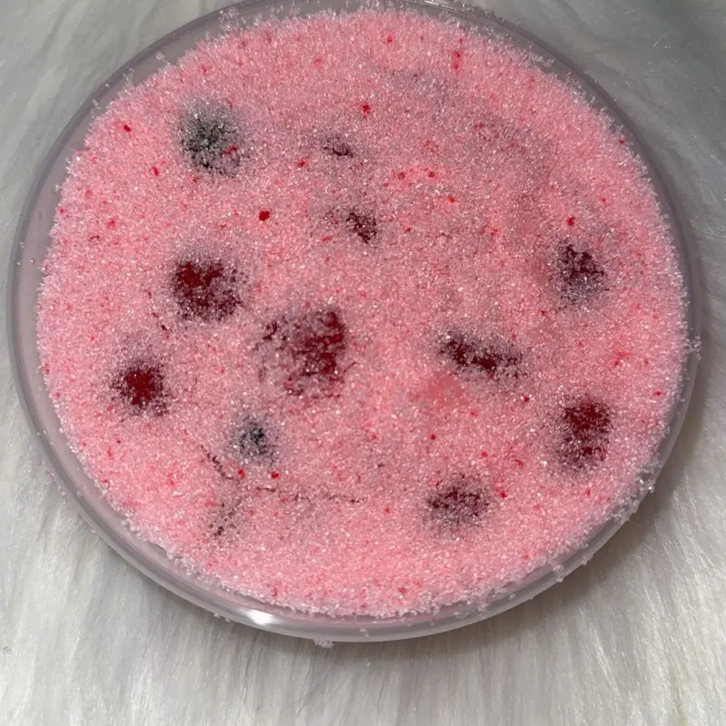 Strawberry Sour Dour Bites 8oz Container Sweet Snack Vibrant Chewy Gusher Candies with Tangy Sour Coating Fruity Gel Filling in Fruity Flavors Bonbon Cherry