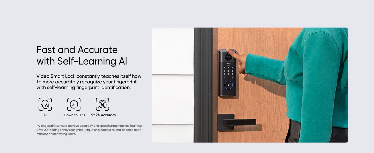 eufy Security Video Smart Lock S330, 3-in-1 Camera+Doorbell+Fingerprint Keyless Entry Door Lock, ,BHMA, WiFi Door Lock,App Remote Control,Doorbell Camera with Chime,No Monthly Fee,SD Card Required|Spingtok eufy Security Video Smart Lock S330, 3-in-1 Camera+Doorbell+Fingerprint Keyless Entry Door Lock, ,BHMA, WiFi Door Lock,App Remote Control,Doorbell Camera with Chime,No Monthly Fee,SD Card Required|Spingtok