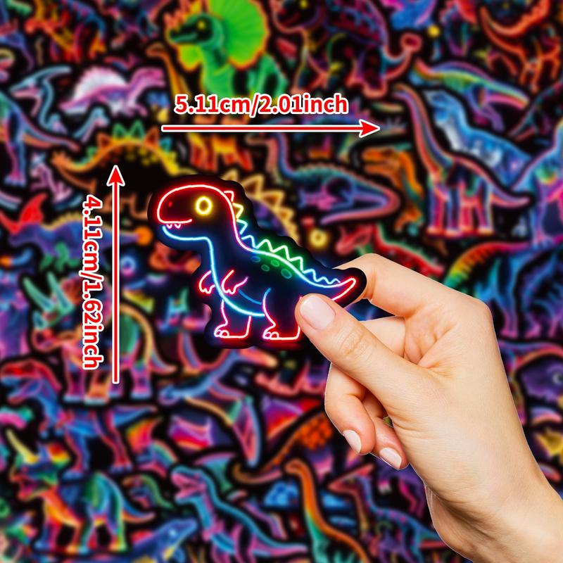 Neon Stickers 50pcs Trendy Hot-Selling 4 Series Waterproof DIY Stickers for Laptops Water Cups Phone Cases Personalized Expression