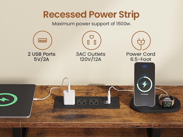 SEDETA 94.5 Inch 2 Person Gaming Desk Long Office Computer Desk with LED Lights 8 Storage Drawers Power Outlet