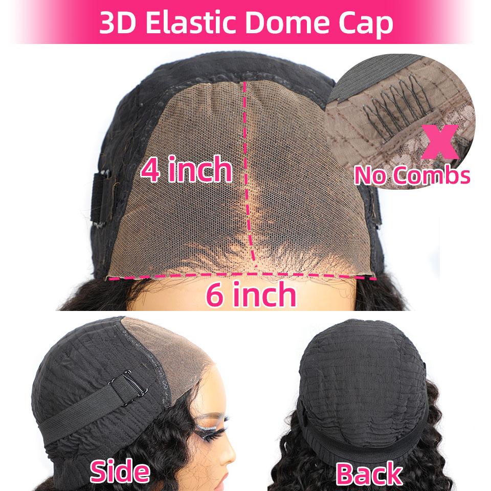 More Face Kinky Curly Pre-Cut Wear Go Glueless Wig Quick Install Pre Bleached Knots 4*6 HD Lace Closure Wigs 180% Density