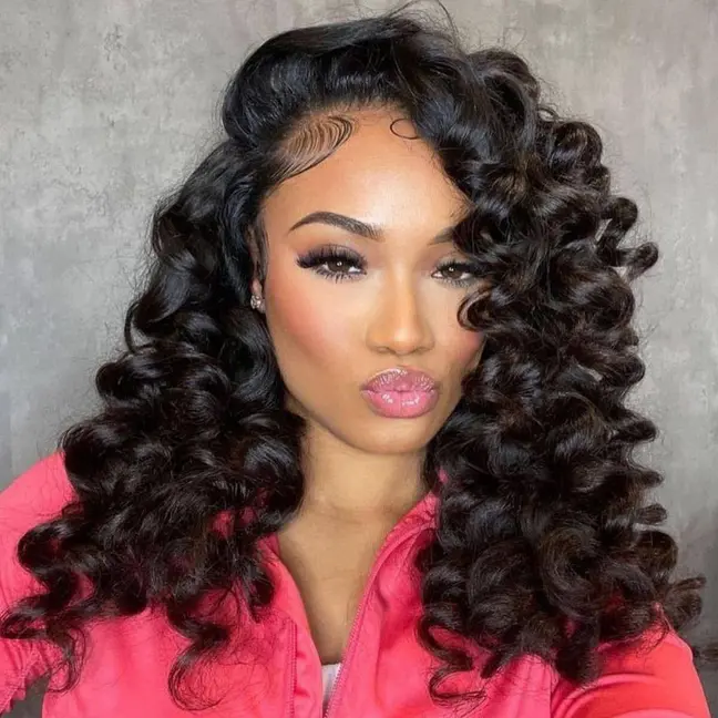 ISEE HAIR Wand Curl Wear Go Half Wig – Glueless Human Hair Wig Invisible Hairline Drawstring Seamless Blend Beginner Friendly Hairpiece No Leave Out Flip Over Wig Summer Hairstyles Budget Friendly Wig Beach Essential#SoHoChic#TikTokShopBackToSchool