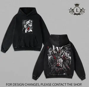 Ichigo Hollow Form Bleach Hoodie Washed – Bleach Vintage Washed Heavy Cotton Oversized Anime Manga Hoodie, Vasto Lorde Mask Art Graphic, Kurosaki Ichigo Transformation Edition, Retro Unisex Streetwear, Tee / T-Shirt Washed Option
