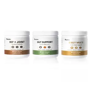 Dog Health Supplement Bundle – Multivitamin, Hip & Joint and Probiotics for Dogs, Daily Vitamins, Joint Support & Gut Health Soft Chews, Chicken Flavor