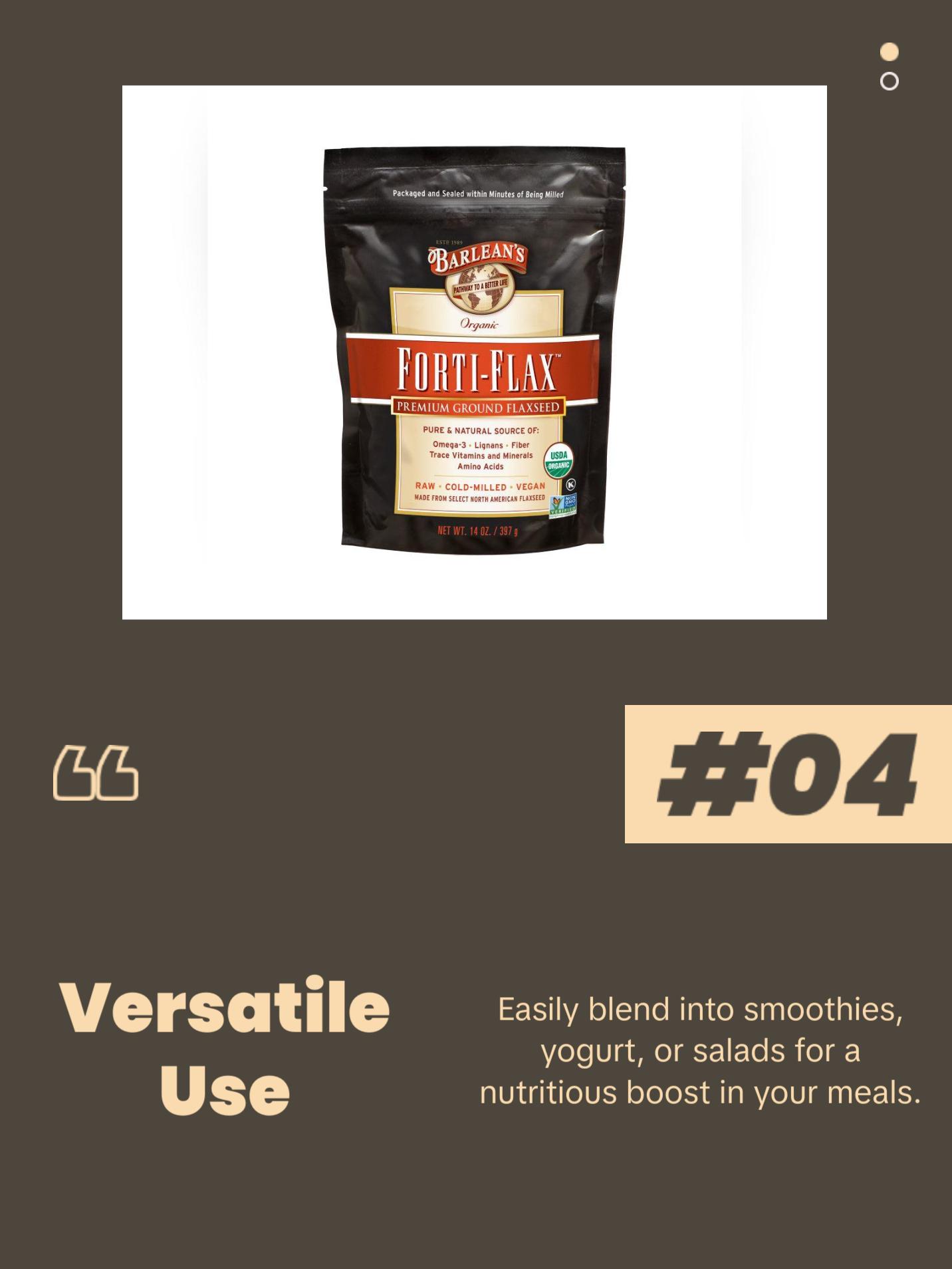 Barlean's Organic Forti-Flax Premium Ground Flaxseed Fiber Grain