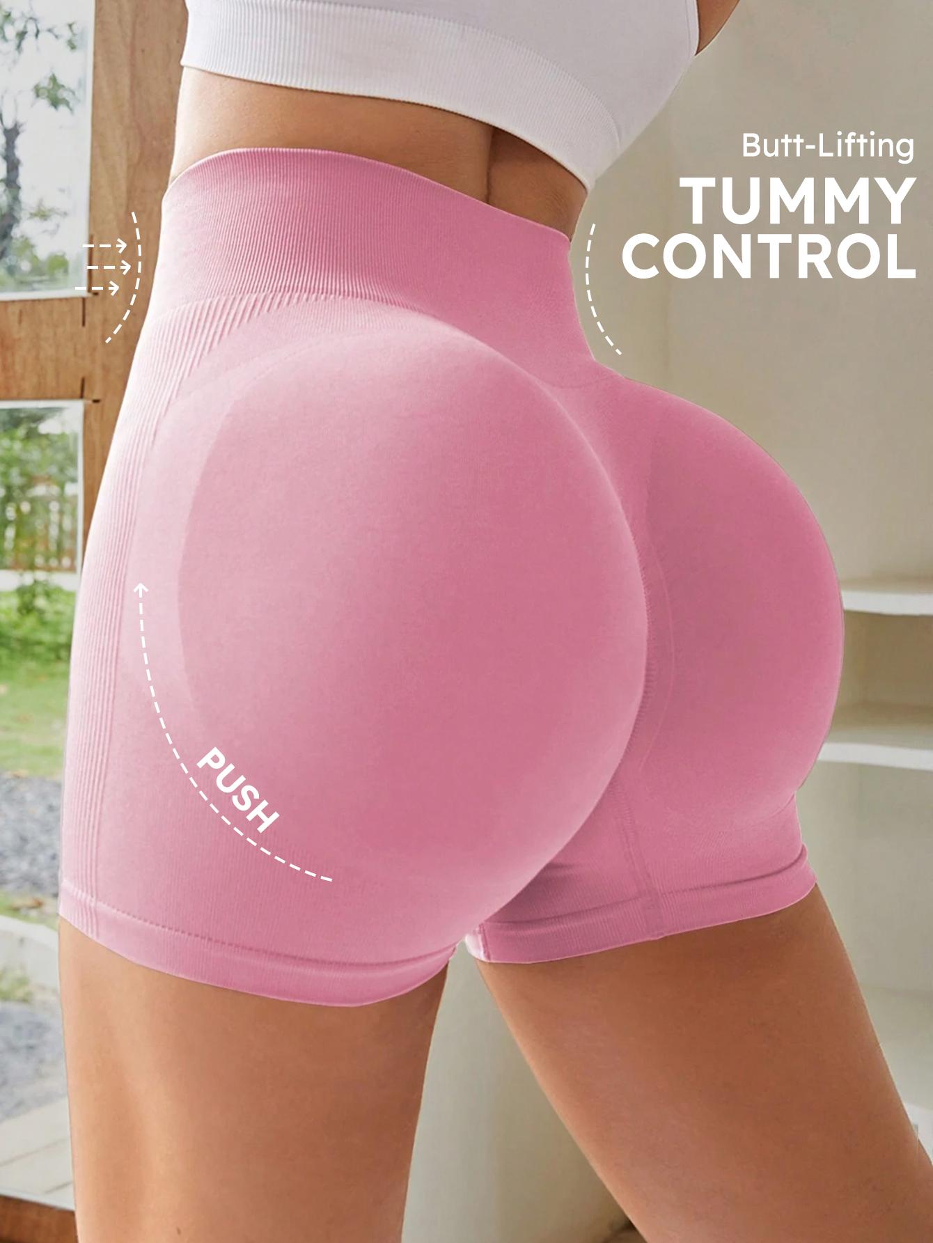 4-Pieces High Waist Tummy Control Side-Ribbed Butt-Lifting Seamless Shorts, Lightweighted Summer Shorts, Stretchy Womenswear Bottom 4-Pieces High Waist Tummy Control Side-Ribbed Butt-Lifting Seamless Shorts, Lightweighted Summer Shorts, Stretchy Womenswear Bottom