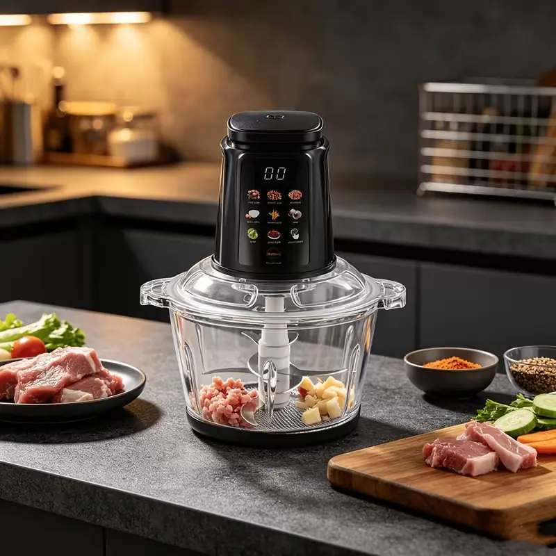 3L Baby Food Processor & Meat Grinder -  Pure Copper Motor for Homemade Puree/Nuts/Meat,  Quiet Design for Family Cooking