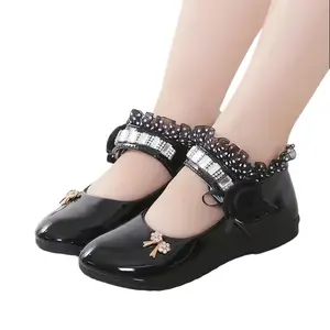 Pair of Trendy Bow Design, Fashionable Cute Girl Princess Mary Jane Flats for All-Season Daily Wear and Parties