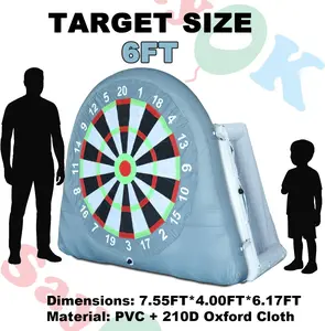 SAYOK Inflatable Soccer Dart Board Giant Kick Darts, Inflatable Football Darts Board, Soccer Dart Board,Carnival Games, Goalpost Game, with PUM&6 Soccers for Outdoor Backyard Parties