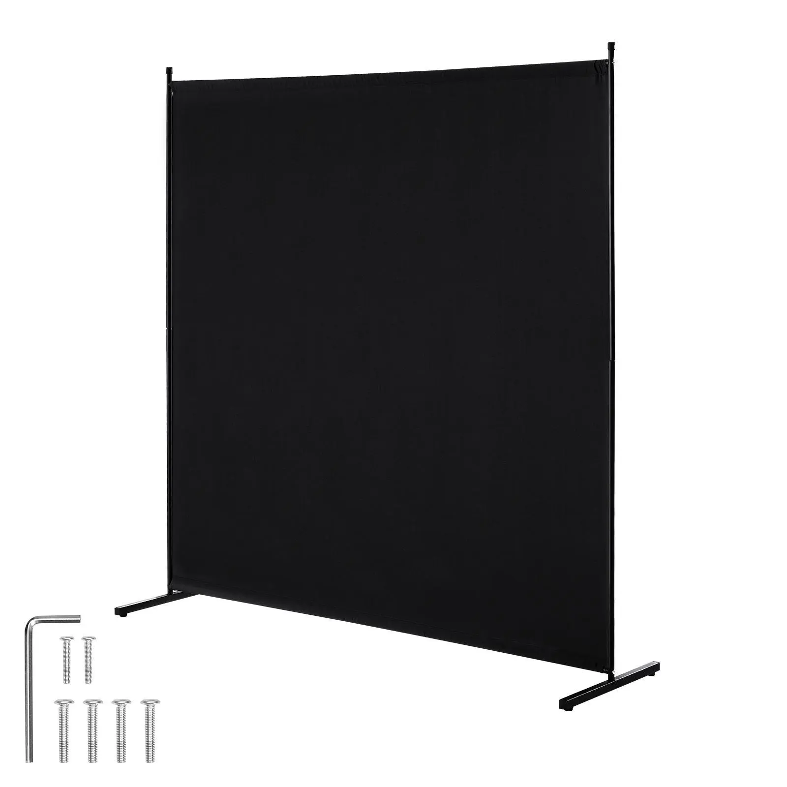 【SummerFinds】VEVOR Room Divider,  , Single Panel Room Divider, 6FT Privacy Screen Indoor, Partition Divider for Room Separation, Freestanding Room Divider Panel for Office, Bedroom, Black