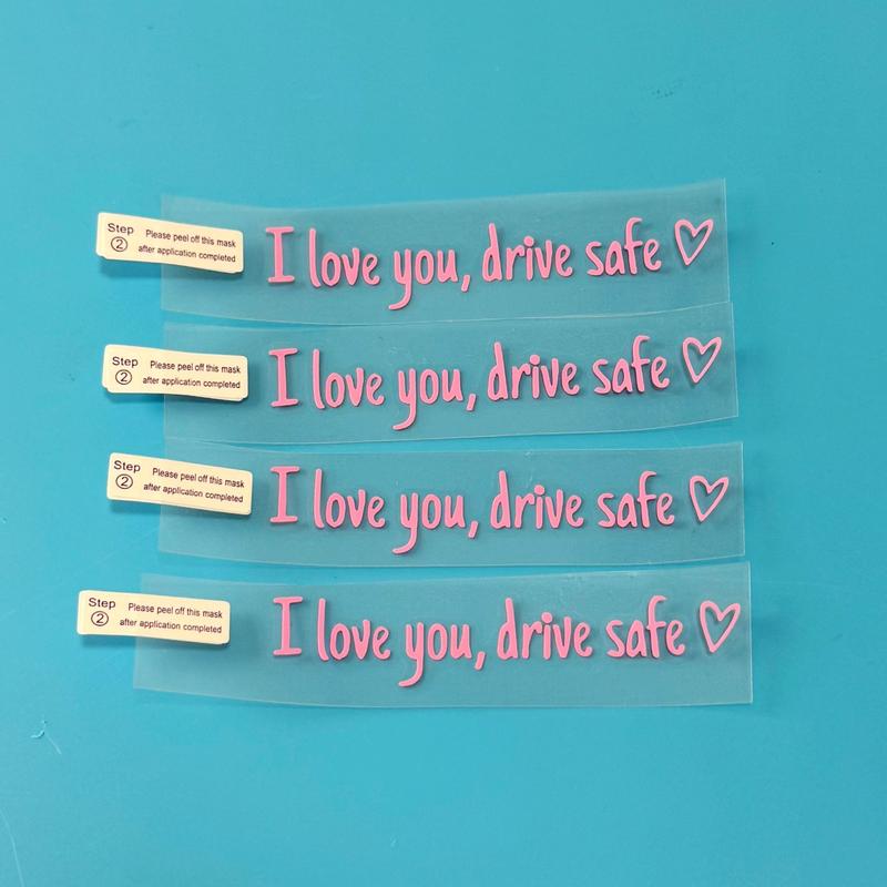 4PCS Letter Pattern Car Rearview Mirror Sticker, "I Love you ,drive safe " text car mirror sticker decal,Vinyl Car Mirror Decal for Women, Accessories For Car,Universal Car Decoration Accessories for Girlfriend/Boyfriend/Wife
