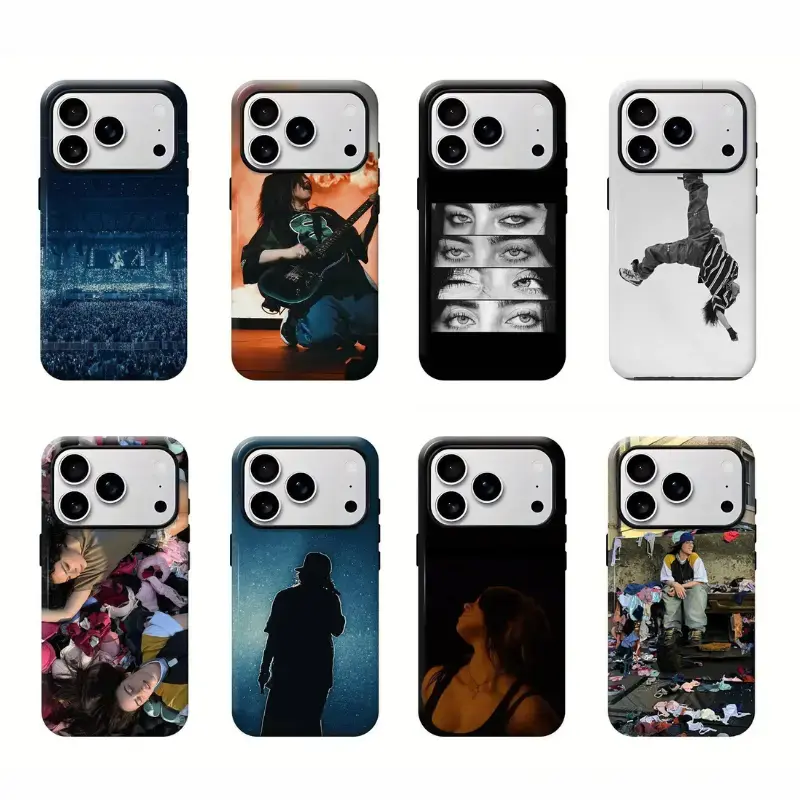 Billie Show Your Love for Eilish with Playful Heart Design cover for iphone 17 pro max 16 15 14 13 12 11, Trendy for iPhone Gifts For Him & Her iPhone Case Father's Day Gifts