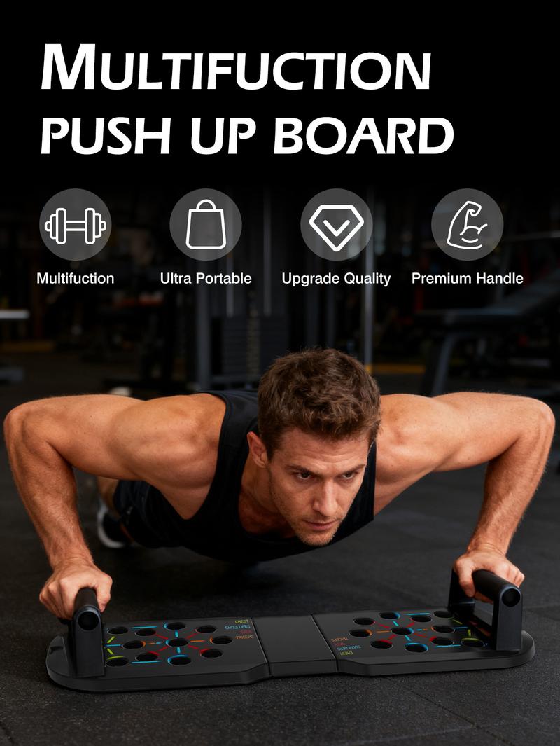 Foldable Push Up Board, Exercise Equipment, Sports Equipment Fitness Accessories, Push Up Stand for Home Workout,Spring Fitness Equipment for Home Gym Strength Training Cushioned Handles, Valentine's Day Gift