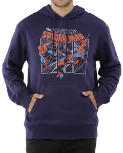 Marvel The Amazing Spider-Man Hoodie Mens Action Poses Graphic Pullover