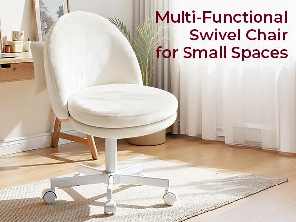 COMHOMA Vanity Chair with Velvet Fabric, Small Tall Armless Chair with Back, Cute Candy Chair for Girls Gift Living Room/Makeup Room/Bedroom/Kitchen (Height Use: Adjustable from Desk to Bar Height) COMHOMA Vanity Chair with Velvet Fabric, Small Tall Armless Chair with Back, Cute Candy Chair for Girls Gift Living Room/Makeup Room/Bedroom/Kitchen (Height Use: Adjustable from Desk to Bar Height)