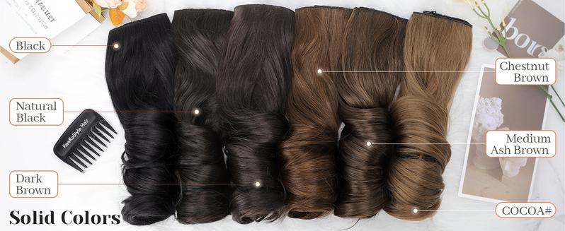 AISI HAIR Invisible Wire Hair Halo Extensions Long Straight Layered Synthetic with Transparent Adjustable Size 6 Secure Clips Hairpieces for Women 20 Inch Essential Tool Durable Sturdy Pre Cut Closure