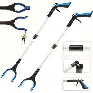 2-Pack 32" Grabber Reacher Tool- Foldable Trash Picker With 360° Rotating Jaw & Magnet, Extra Long & Heavy Duty Pick Up Stick For Seniors, Litter Picker, Mobility Aid