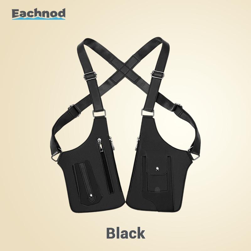 Eachnod Vintage Leather Anti-Theft Crossbody Bag for Men Women, Hidden Pocket Shoulder Bag for Cycling, Hiking, Travel & Everyday Use