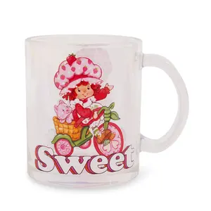 Strawberry Shortcake "Sweet" Glass Mug | Holds 18 Ounces
