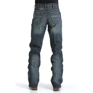 MB92834019 Cinch Men's White Label Relaxed Fit Dark Stonewash Rigid Jeans