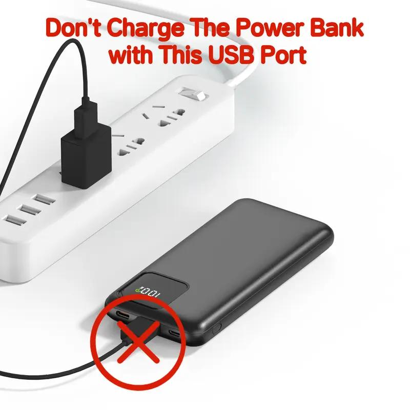 10000mAh Slim Portable Charger with Built-in Cables, 22.5W Fast Charging Power Bank, 4 Outputs & 2 Inputs, Travel-Ready Battery Pack for iPhone, Samsung, Android, LG, Moto & More