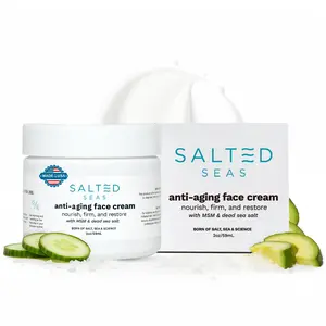 Anti-Aging Face Cream with MSM, Hyaluronic Acid, Dead Sea Salt + Minerals | Nourishing, Firming, and Restoring Moisturizer for Reducing Wrinkles and Skin Barrier Support