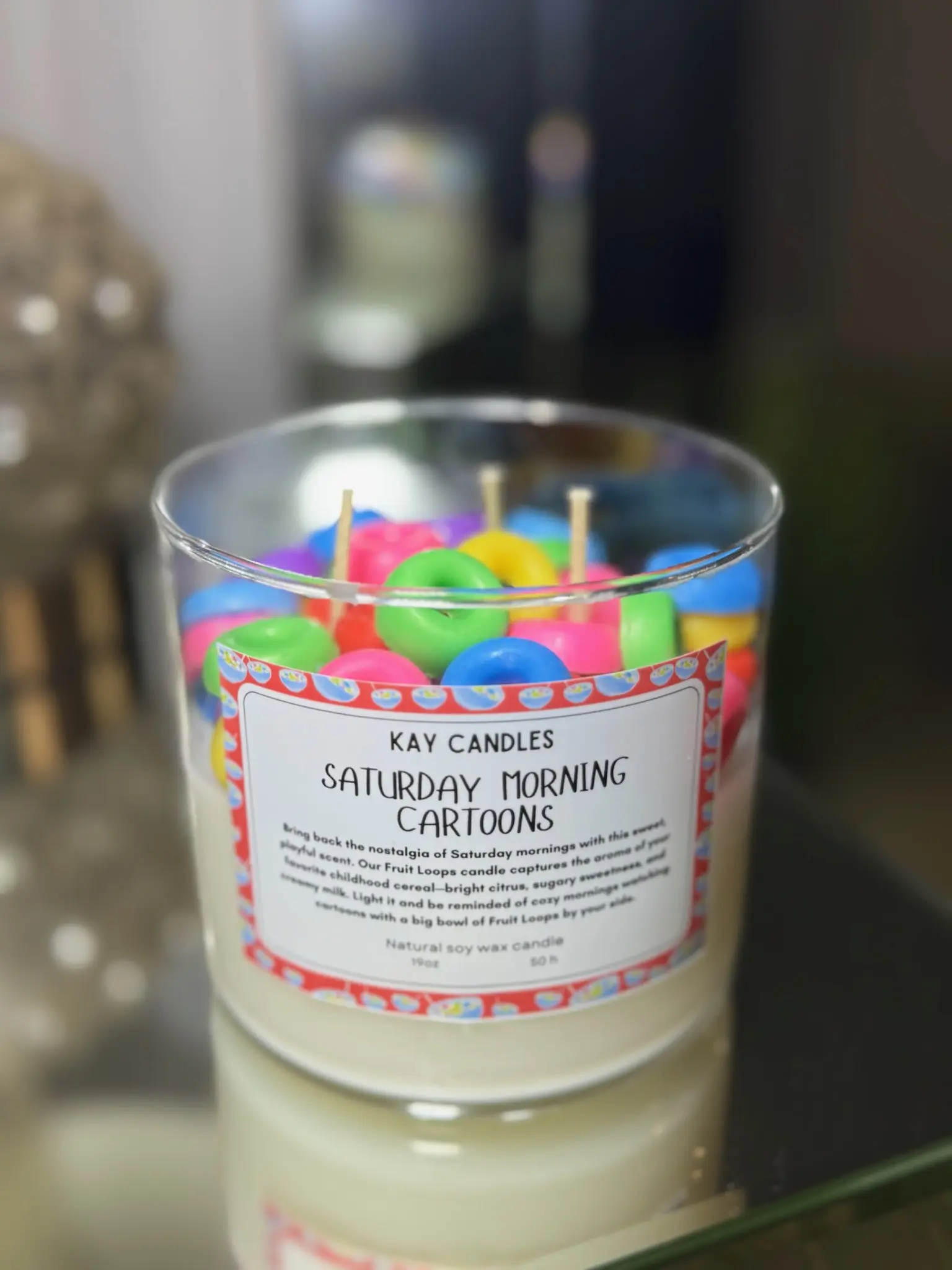 Saturday morning cartoons candle