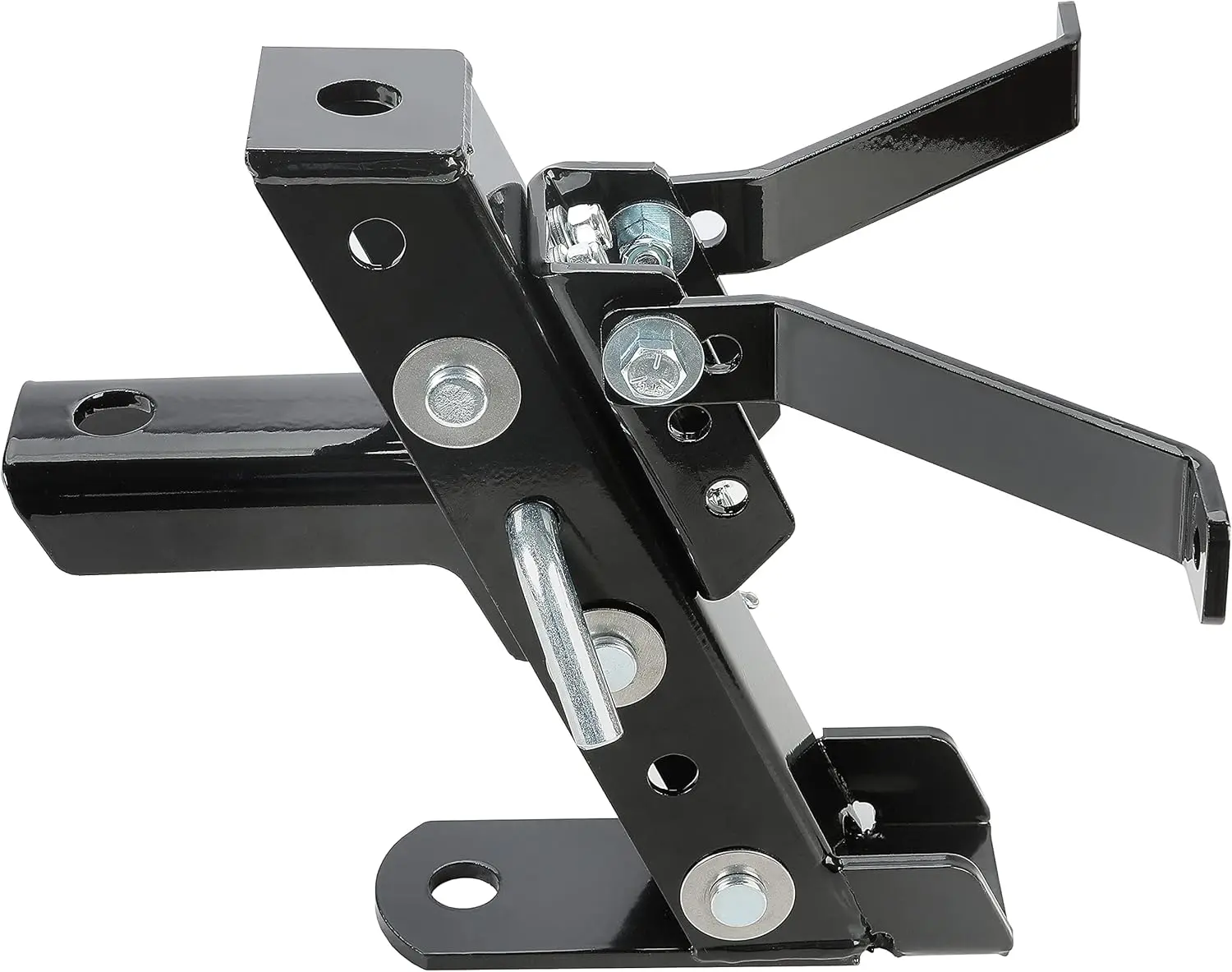 KQQIO Heavy Duty Steel Adjustable Lawn Garden Tractor Towing Hitch - Vehicle Accessories with 5 Adjustable Heights, Universal Fit, Easy Install, Compatible with John Deere, Cub Cadet, Craftsman, Conventional Lawn Mowers