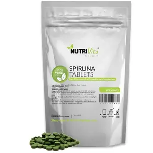 1000 Tablets x 250mg PURE SPIRULINA TABLETS NATURAL