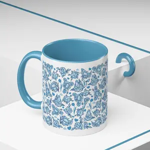 Floral Penis Mug Hidden Penis Cup, Funny Adult Humor Sexy Coffee Mug, Naughty but Classy Gag Gift for Her Bestie Wife Coworker 11oz/15oz