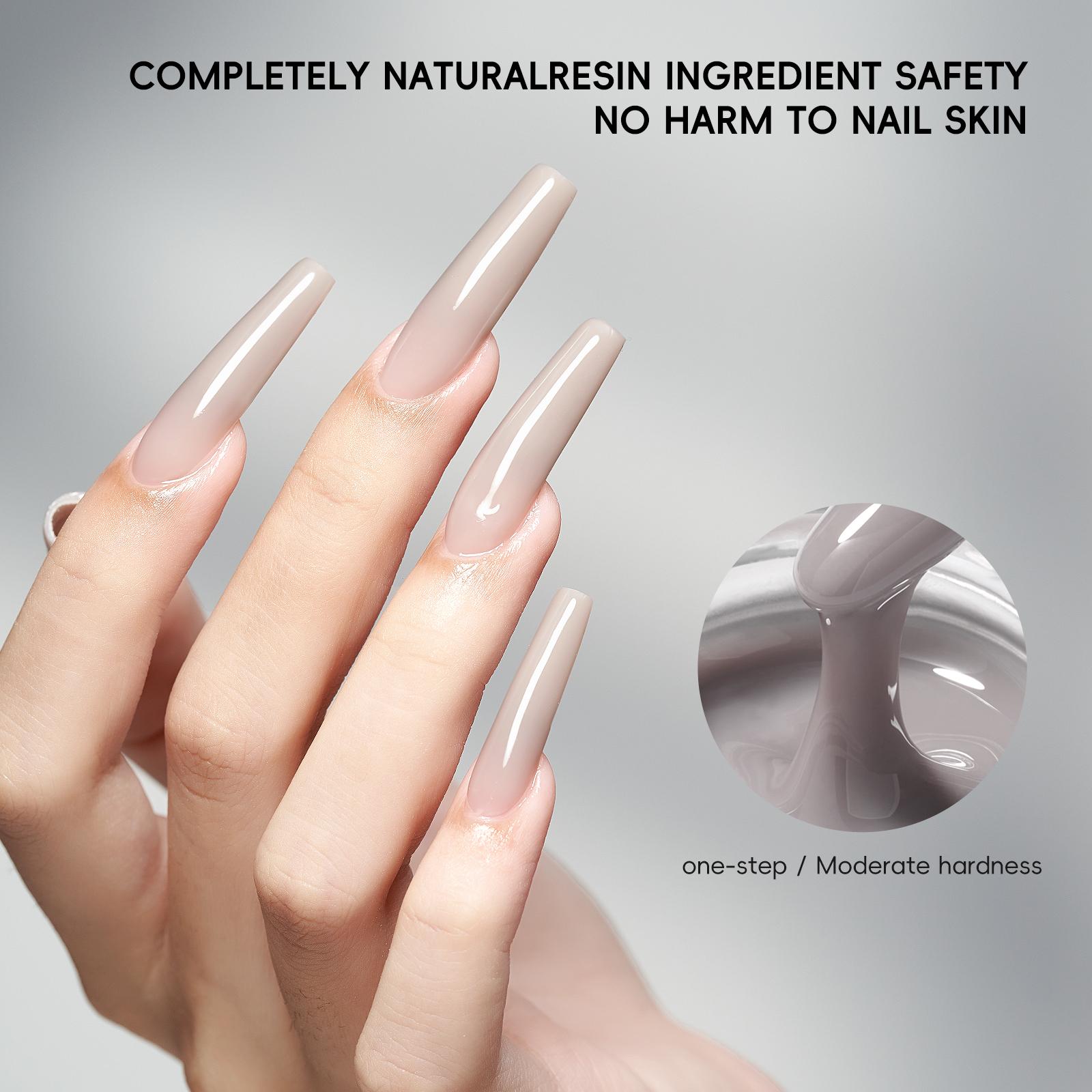 TRICOLOR FISH 3in1 Building Gel Set 4 Colors French Rectangular Pastel Soft Gel Nail Art Short Oval Square Extension DIY Home Nail Art Pen Base Coat