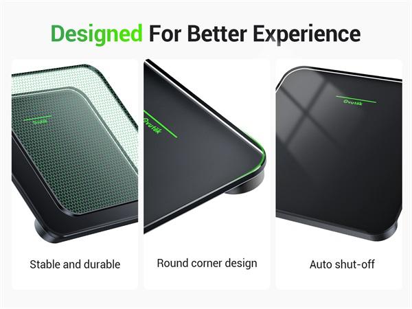 OVUTEK Bathroom Scale for Body Weight, Highly Accurate Digital Weighing Machine with LED Display, 400lb Healthcare Weight Scale Weighing