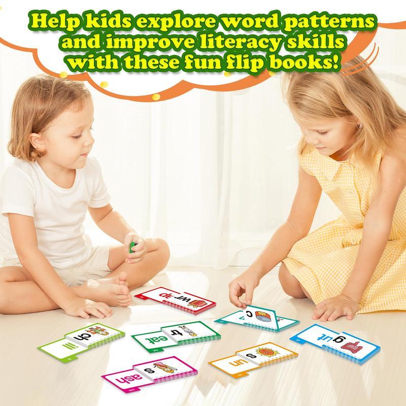30-Volume Reading Rhyming Flip Books, ABC Word Flashcards, Word Family Building Books, Word Family Flashcard Sets
