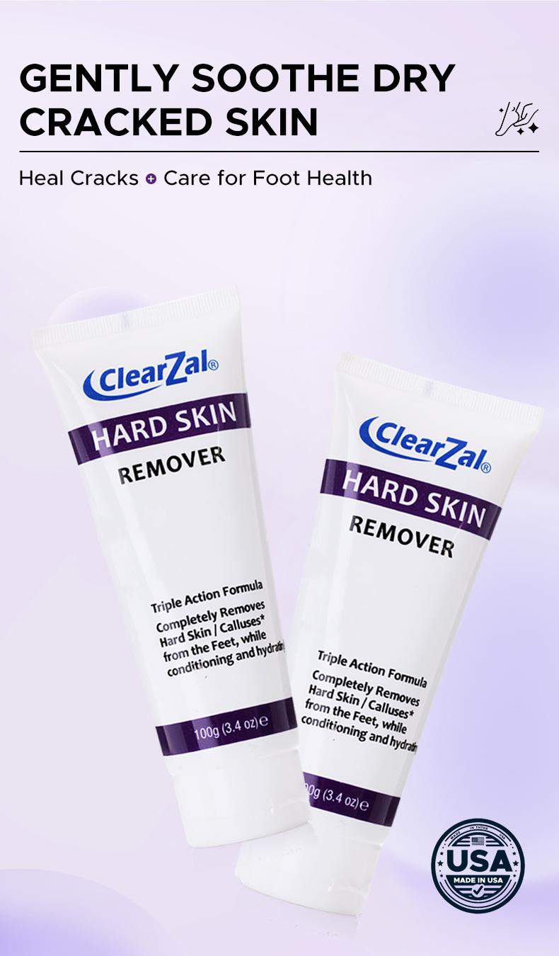 Clearzal Dry  Cracked Feet Repair Ultra-Hydrating Hand and Foot Cream Hard Skin Moisturizer, 3.5 oz. Contains Urea, Salicylic Acid, for Dry, Chapped, Cracked Feet, Dead Skin Remover, For Thick, Cracked, Rough Skin , dead skin and dry skin cream repair