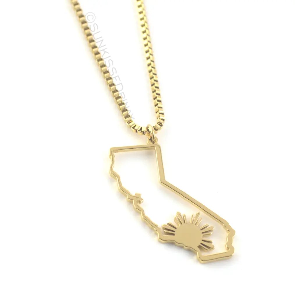 SoCal Filipino Sun Necklace – Southern California Philippines Pride Pendant