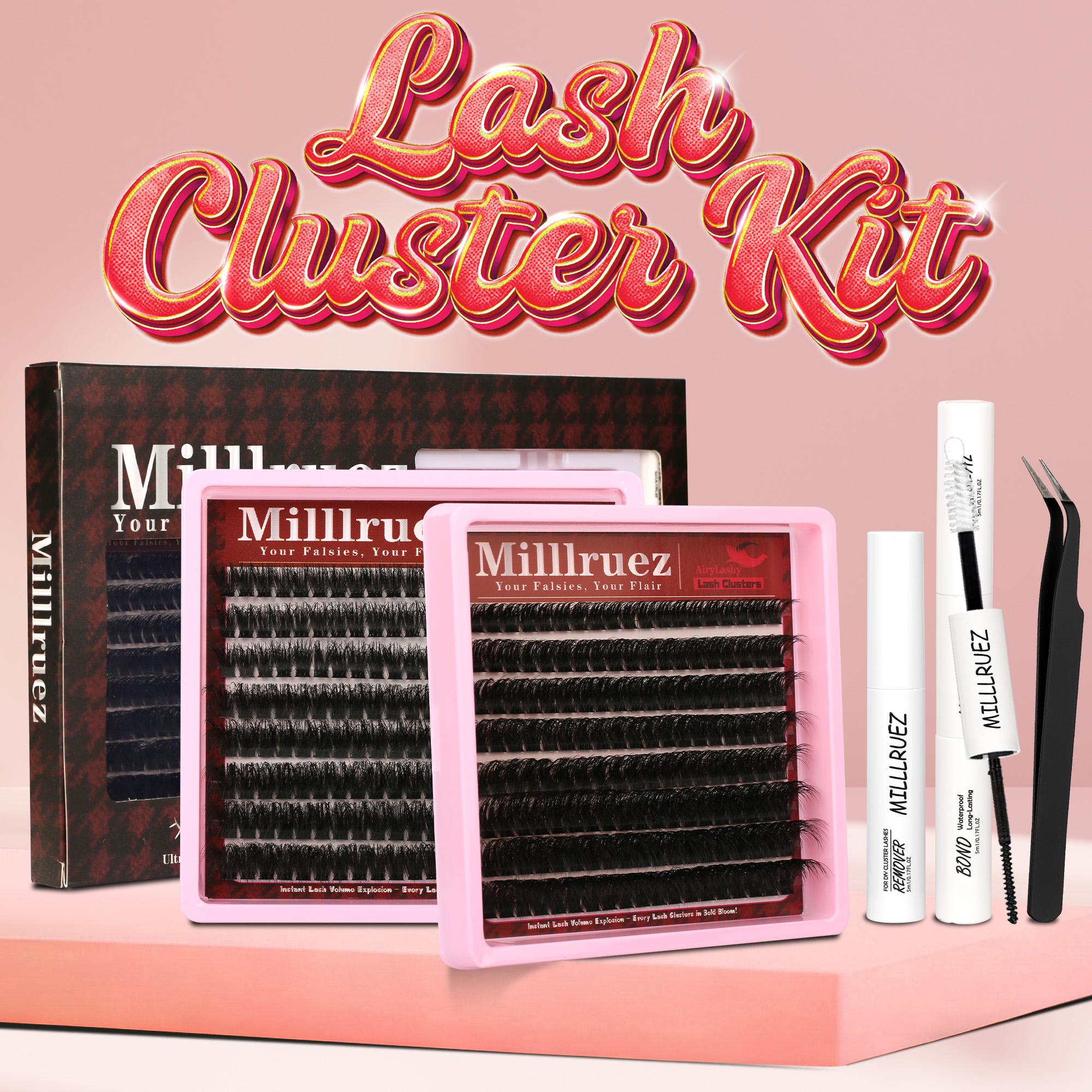 2  Styles Lash Clusters Kit, Koala/ Peacock Eyelash Clusters Extensions with Everything You Need for Beginners and Proficient, DIY at Home Easily Makeup Cosmetic