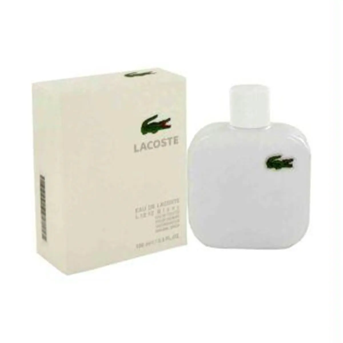 LACOSTE L.12.12 Blanc Eau De Toilette for Men, Fresh Woody-Floral Earthy Fragrance Spray with Rosemary & Cedarwood, 3.3 fl oz Spray Bottle, Signature Scent
