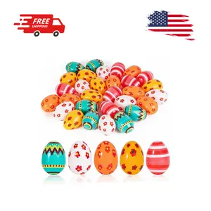 Jumbo 3 Inch Reusable Plastic Fillable Easter Eggs for Easter Egg Hunt, 30 Count