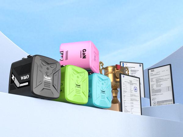 W&O 5-IN-1 GaN Fast Charger with Retractable Cable - 3 Port Fast Charging power bank android phones portable charger iphone 16 pro max case iphone 17 Pro Max 4 1 charging cable tablets mini travel products phone charm Compatible 120W Charger