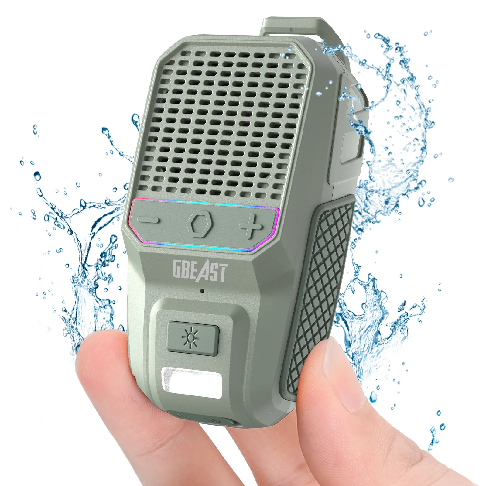 GBEAST Wearable Bluetooth Speaker with RGB/Flashlight IPX6 Waterproof Clip-On Portable TWS Speaker 30H Playtime Durable Audio for Jobsite Outdoor Golf Gift for Boyfriend Husband,ThanksgivingCamping/ThanksgivingGifts tiktokshopbacktoschool