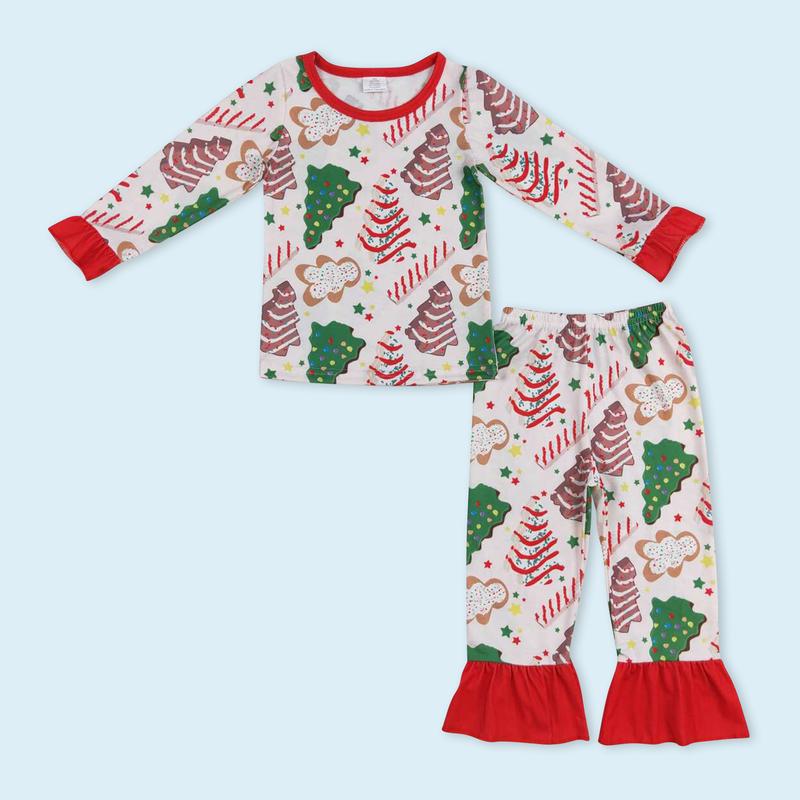 Christmas tree cake design family pajama set