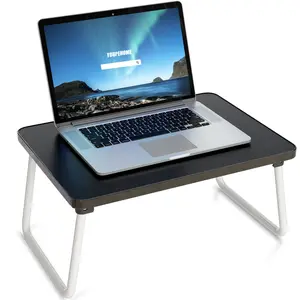 Lap Desks Laptop Tray for Bed or Couch,Portable Breakfast Serving Tray with Folding Legs,Foldable & Lightweight Mini Table, Laptop Stand for Working, Reading and Writing,Beige