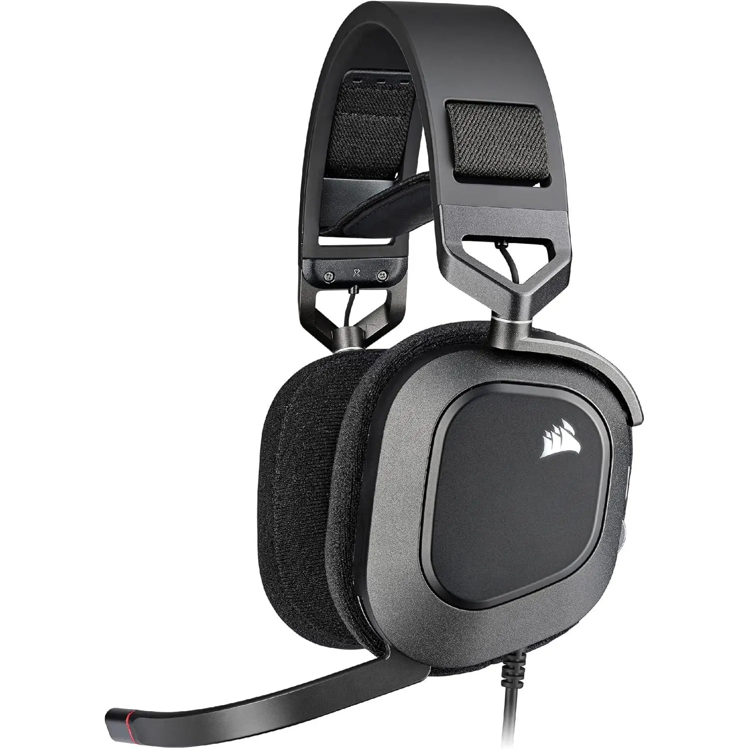 Corsair HS80 RGB USB Wired Gaming Headset - Carbon, for PC Gaming, with RGB Lights, USB Cable, Essential PC Gamer Stuff