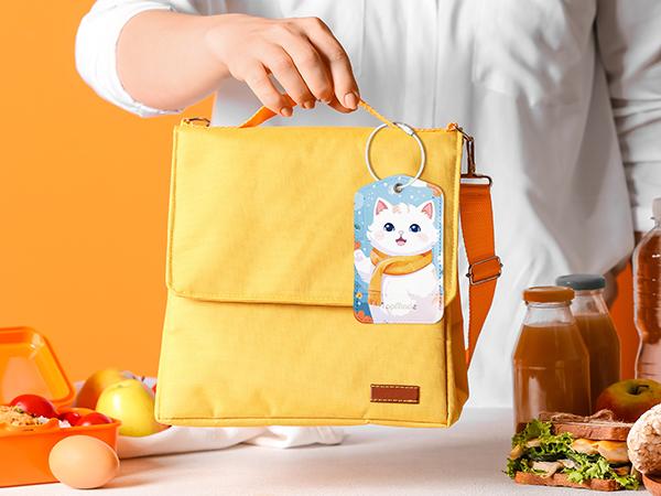 Smart Luggage Tag with Apple Find My(IOS only), Premium Leather Luggage Tags for Suitcase, Travel Bags, Backpacks, Anti-Lost Suitcase Tag Tracker for Travel with Privacy Name Card, Rechargeable Black Bluetooth