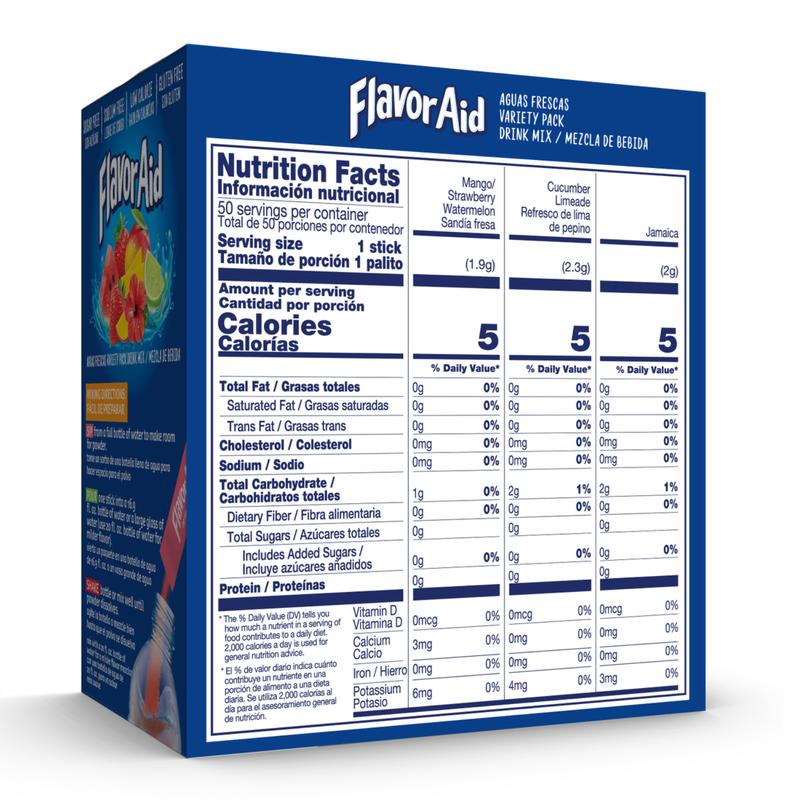 Flavor Aid Aguas Frescas Singles To Go Variety Pack, Powdered Drink Mix