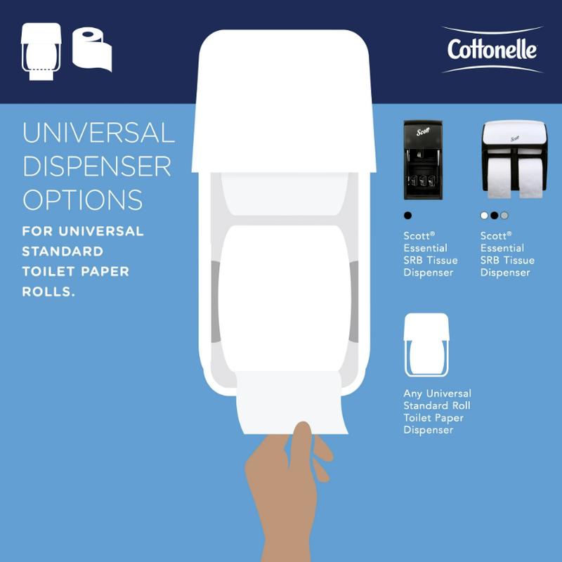 Cottonelle Professional Standard Roll Toilet Paper, Bulk (13135), 2-Ply, White