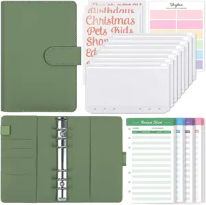 Budget Binder with 8pcs Zipper Envelopes,Money Organizer for Cash with 12pcs Expense Sheets & 24 Rose Gold Sticky Labels