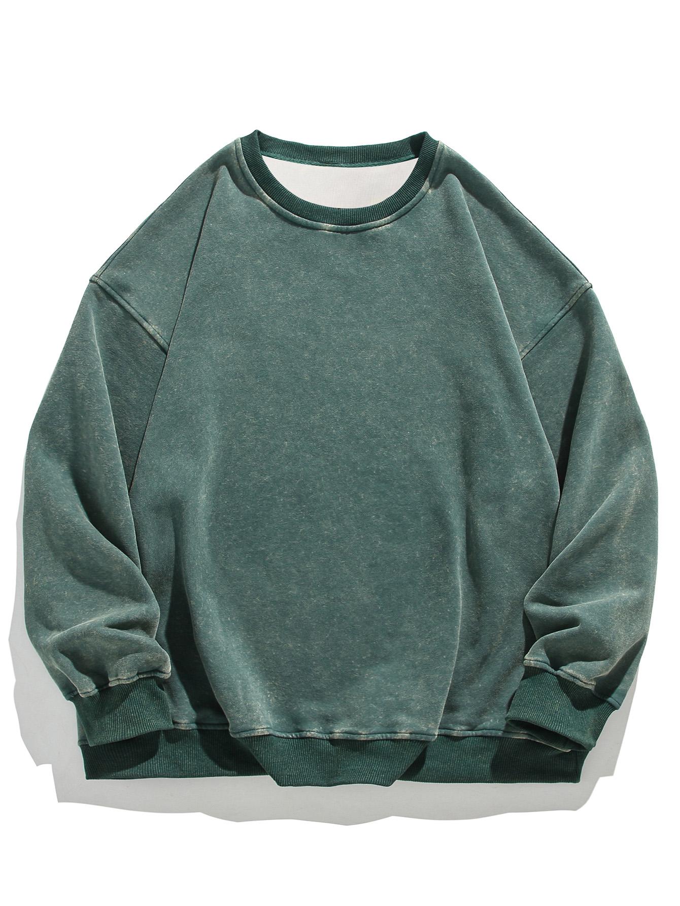 Men's Regular Fit Plain Crewneck Sweatshirt Long Sleeve Pullover Warm Comfortable Ribbed Classic Top Casual Long Sleeve for Fall Winter Menswear